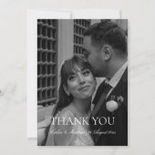 エレガントな写真 ウェディング サンクス カード 付メモ (正面)
