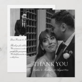 エレガントな写真 ウェディング サンクス カード 付メモ (正面/裏面)