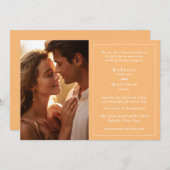 エレガントな写真 ウェディング 招待状 (正面/裏面)