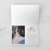 エレガントな写真 キンセアニエラ 花の感謝カード サンキューカード (内部)