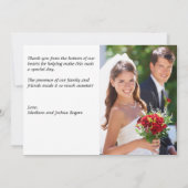エレガントな写真 サンキューカード (裏面)