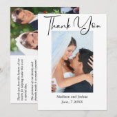 エレガントな写真 サンキューカード (正面/裏面)