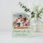 エレガントな写真 サージュグリーン ウェディング レセプション 案内ポストカード (スタンド正面)