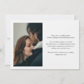 エレガントな写真 シンプルな結婚式 セーブザデート (裏面)