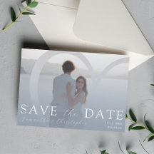 エレガントな写真 ダスティブルーとシルバーハートの結婚式