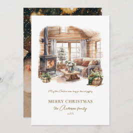 エレガントな写真 ホリデー カード おうちでの休日