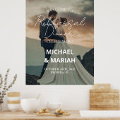 エレガントな写真　リハーサルディナーの前夜 ポスター (キッチン)