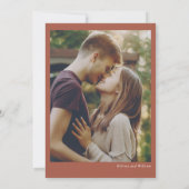 エレガントな写真 ワイルドフラワー ボヘミアンスタイルのウェディング 招待状 (裏面)