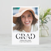 エレガントな写真 卒業パーティー 招待状 (スタンド正面)