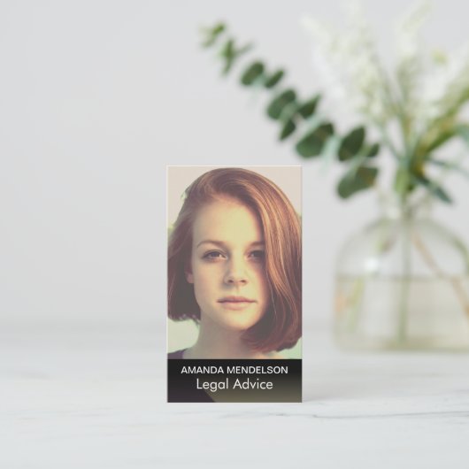 エレガントな写真 名刺 (スタンド正面)