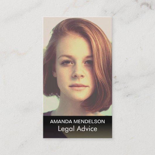 エレガントな写真 名刺 (正面)