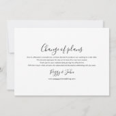 エレガントな写真 変更日 延期 キャンセルされました 招待状 (裏面)