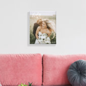 エレガントな写真 現代のウェディング キャンバスプリント (インサイチュ (リビング))