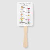 エレガントな写真 現代の結婚式プログラム ハンドファン (正面)