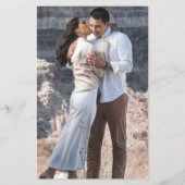 エレガントな写真 現代の結婚式メニュー (裏面)