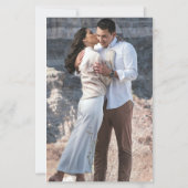 エレガントな写真 現代の結婚式メニュー (裏面)