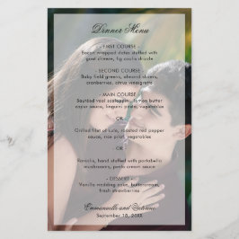 エレガントな写真 現代の結婚式メニュー