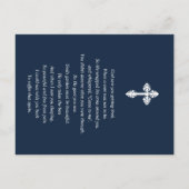 エレガントな写真 追悼 葬儀 祈りカード ポストカード (裏面)