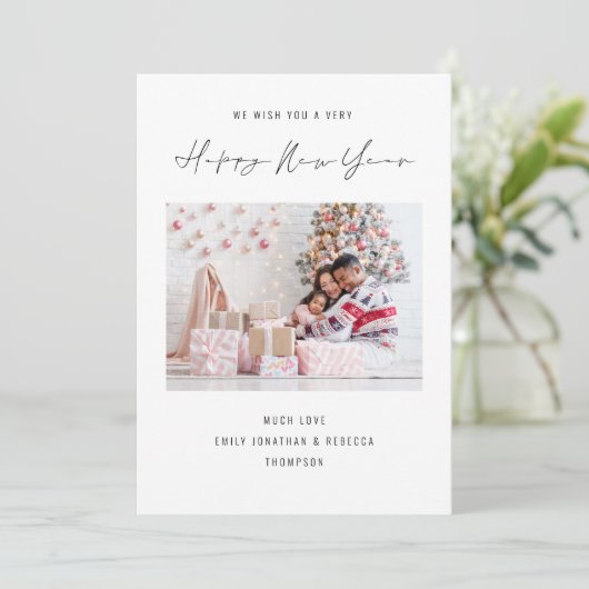 エレガントな写真 2026 カレンダー 新年おめでとう シーズンカード (スタンド正面)