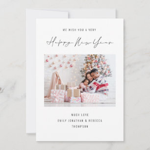 エレガントな写真 2026 カレンダー 新年おめでとう シーズンカード