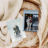 エレガントな写真 50周年結婚記念日パーティー 招待状