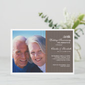 エレガントな写真 50周年結婚記念日パーティー 招待状 (スタンド正面)