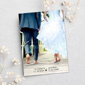 エレガントな写真QRコード ブッシュピンクの結婚式の披露宴 招待状