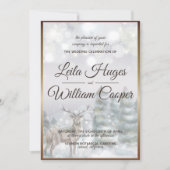 エレガントな冬のウェディング 招待状 (正面)