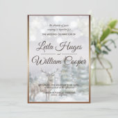 エレガントな冬のウェディング 招待状 (スタンド正面)