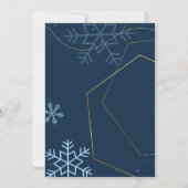 エレガントな冬のウェディング 招待状 (裏面)