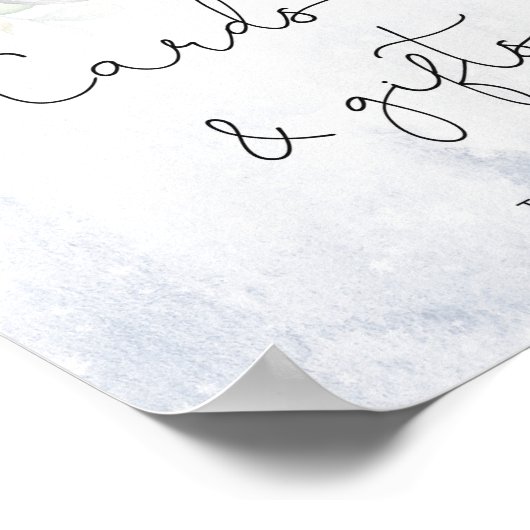 エレガントな冬のカードとギフトのポスター ポスター (角)