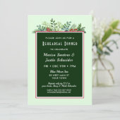 エレガントな冬のホリデー クリスマス リハーサル ディナー 招待状 (スタンド正面)