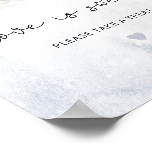 エレガントな冬のラブはスイートなおやつを取るポスター ポスター (角)