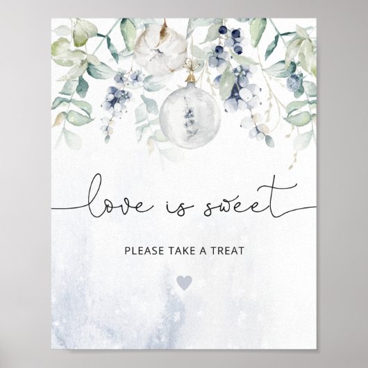 エレガントな冬のラブはスイートなお取り寄せポスター ポスター (正面)