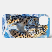 エレガントな冬の大きなネコの美学デザイン Case-Mate iPhoneケース (裏面 (横))