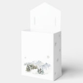 エレガントな冬の山のクリスマス フェイバーボックス (オープン)