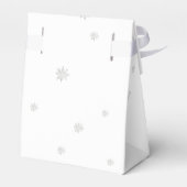 エレガントな冬の山のクリスマス フェイバーボックス (裏面サイド)