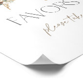 エレガントな冬の常緑樹のベビーシャワー ギフト ポスター (角)