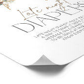 エレガントな冬の常緑樹の深夜おむつ ポスター (角)