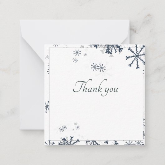 エレガントな冬の感謝 ノートカード (正面)