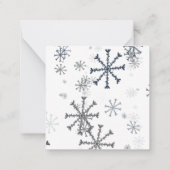 エレガントな冬の感謝 ノートカード (裏面)