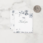 エレガントな冬の感謝 ノートカード (正面/裏面インサイチュ)