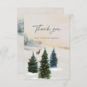 エレガントな冬の森 サンキューカード (正面/裏面)