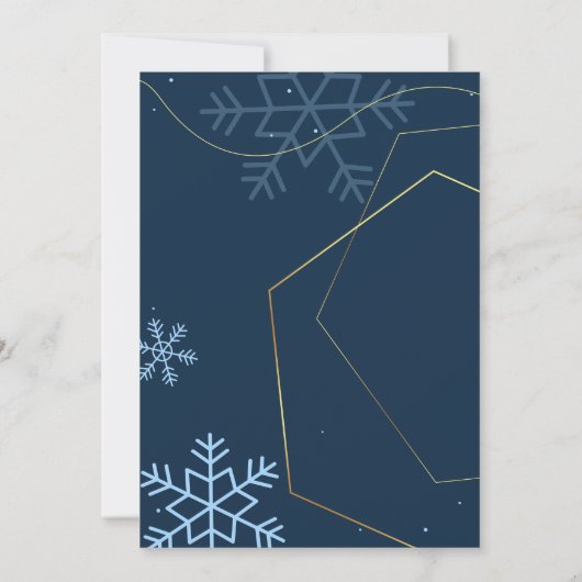 エレガントな冬の結婚式 招待状 (裏面)