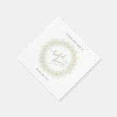 エレガントな冬の花輪 ブライダルシャワー スタンダードカクテルナプキン (角)
