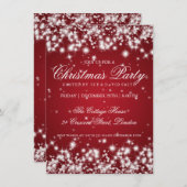 エレガントな冬の輝き2 赤 招待状 (正面/裏面)