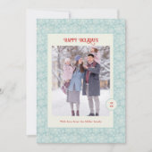 エレガントな冬の雪の結晶がおめでとうございます シーズンカード (正面)