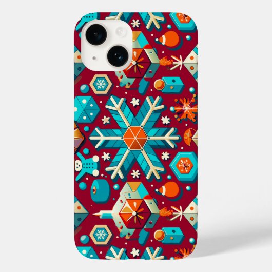 エレガントな冬の雪の結晶 🎄✨ フェスティブクリスマス Case-Mate iPhoneケース (裏面)