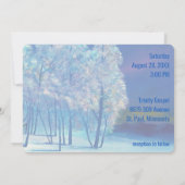 エレガントな冬の霜の木の結婚式 招待状 (裏面)