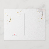 エレガントな冬の青と白の花の招待状 P インビテーションポストカード (裏面)